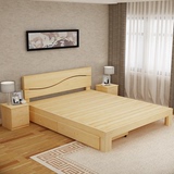 包邮单人床实木床1.5米1.8米板床双人床1.2米松木简约现代儿童床