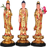 西方三圣佛像摆件 观世音菩萨阿弥陀佛像大势至菩萨 树脂工厂批发