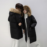2016冬季韩版新款白鸭绒加厚中长款羽绒服女士外套大码冬装宽松潮