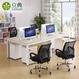 广州办公家具现代职员办公桌4人位卡座简约公司员工电脑桌椅组合