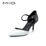 MIO米奥高端女鞋 2016春季新品一字扣尖头细跟女单鞋M162201203
