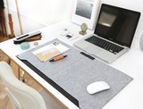 【3送1】双层毛毡电脑桌垫超大书桌键盘鼠标垫办公桌上面整理垫板