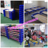 幼儿园床幼儿园专用床叠叠床幼儿塑料木板实木床 儿童小床午睡床