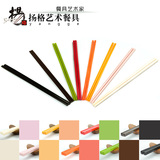 扬格密胺仿瓷筷子 餐饮筷树脂塑料筷子 黑色彩色筷子耐用耐高温