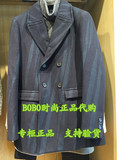 现货 【专柜正品】GXG男装2015冬装新款 藏青色长款大衣54126125