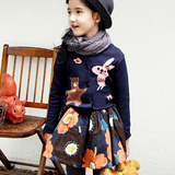 儿童套装韩国韩版女童装春秋短裙两件套卡通毛衣针织衫公主半身裙