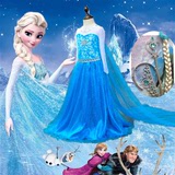冰雪奇缘爱莎公主裙艾莎女王连衣裙女童迪士尼礼服儿童圣诞节服装