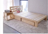实木床双人单人床1.8米宜家小户型1.5松木床1米1.2米儿童床可定制