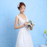 婚纱礼服新款2016夏秋韩版新娘结婚双肩孕妇高腰齐地大码修身显瘦