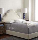 小户型布艺床双人床1.8米欧式床单人床实木床布床软床软包床婚床