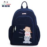 日本卡拉猫品牌双肩包帆布手提背包中学生女可爱卡通A4大容量书包