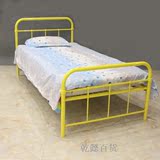 田园铁艺床1米折叠单人床铁床1.2米可爱公主床儿童床1.5米公寓床