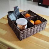 巧手编干果盒编制分隔收纳整理筐篮茶几桌面遥控器零食储物置物篮