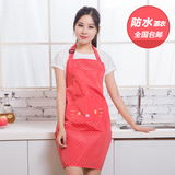 韩版时尚防水无袖围裙厨房可爱卡通双层罩衣反穿衣防油工作服包邮
