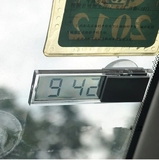 吸盘式透明液晶显示 车载电子时钟表 迷你数字便携式 汽车电子表
