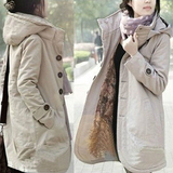 2015冬装新款韩版修身女士棉衣休闲女中长款加厚棉袄棉服冬季外套