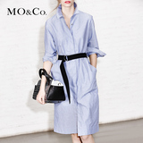 MO&Co.长袖连衣裙女欧洲站职业衬衫中长裙MA151SKT92