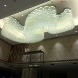 大型工程水晶吸顶灯酒店大厅售楼部客厅水晶吸顶吊灯LED