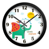 儿童卡通挂钟卧室客厅可爱静音创意现代圆形个性时钟石英钟表挂表
