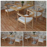 咖啡厅桌椅 西餐厅实木餐桌椅组合 甜品店 奶茶店港式茶餐厅桌椅
