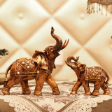 客厅装饰品摆件欧式招财大象一对 酒柜家居饰品工艺品 结婚礼物