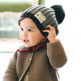 新韩版童帽加厚宝宝帽子冬季男女儿童毛线帽小孩针织套头帽