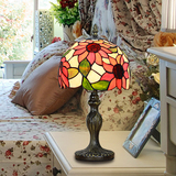 蒂凡尼欧式台灯复古卧室床头灯客厅书房田园玻璃灯具