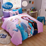 Disney/迪士尼纯棉卡通儿童三四件套 冰雪奇缘公主被套 床上用品