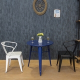简约现代茶桌椅铁艺创意户外圆形实木组合欧式客厅阳台小户型茶几