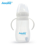 婴儿新生儿宝宝奶瓶自动全 硅胶宽口径带吸管手柄防胀 安心妈妈其