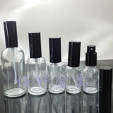 透明玻璃精油瓶+黑色喷雾头 花水透明玻璃瓶子 散装汽车香水分装