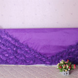 韩式田园 蕾丝紫色珊瑚绒 床头罩 防尘罩万能 床头套板罩夹棉定做