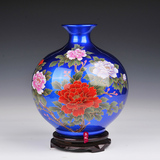 景德镇陶瓷花瓶摆件 现代时尚简约水晶釉瓷器 家居客厅装饰工艺品