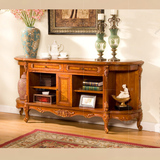 美式实木玄关桌实木边桌欧式式靠墙桌 欧式沙发背几 实木家具定制