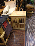 北方老榆木环保仿中式实木家具免漆本色擦蜡茶水柜门厅柜玄关柜2