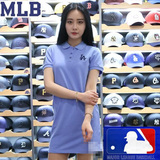 2016夏装新款MLB运动连衣裙韩系MLB短袖t恤女修身长款包身裙