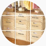 实木家具 卧室儿童内衣收纳柜 高低抽屉组合柜子储物柜斗柜