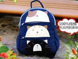台湾进口咘咘猫双肩包正品可爱猫咪女布包中学生书包双肩包大容量