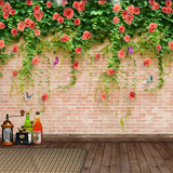 大型3D壁纸 欧式 墙纸壁画 客厅沙发电视背景墙 玫瑰温馨浪漫墙纸