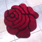 特价加厚时尚3D立体玫瑰花地毯太阳花地垫卧室床边毯圆形电脑椅垫
