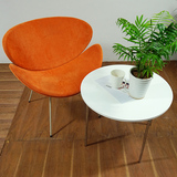 迪美 橙色 红色 布艺餐椅 简约休闲洽谈 宜家椅子 多色可选