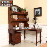 小木马家具美式实木复古书桌欧式家用古典书台写字办公桌转角书桌