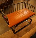 懒人沙发 古德美式酒吧咖啡厅休闲沙发 庭院扶手个性做旧铁艺座椅