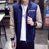夹克男青年外套中年韩版修身大码外套潮流薄款运动休闲新款男上衣