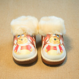 2015冬季新款韩版儿童雪地靴女童鞋靴子短靴冰雪奇缘棉鞋朵拉鞋潮
