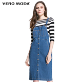 Vero Moda2016春季新品单排牛仔连身裙背带裙316142005
