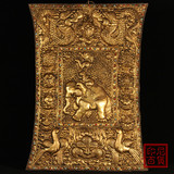 藏传佛教用品批发 八宝大象唐卡佛像画挂画 纯铜立体雕刻仅此一幅
