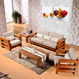 全实木沙发 榆木家具纯榆木沙发客厅沙发组合 中式实木沙发水曲柳