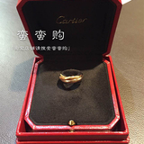 香港代购Cartier卡地亚trinity三色/三环18k金戒指2.9mm B4086100