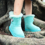 LumpingCorpse澳洲羊皮毛一体雪地靴儿童男女中筒靴子防水防滑